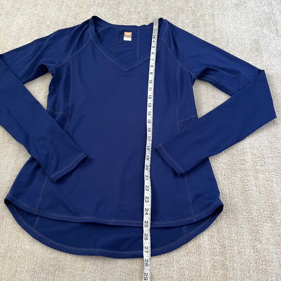 Lucy Activewear Long Sleeve V-Neck Blue Shirt Top M - Picture 5 of 9